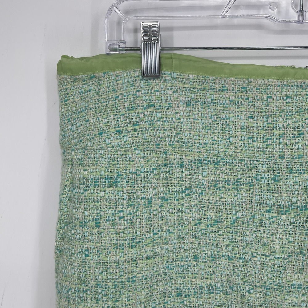 Axcess NWT Women's Green Tweed Textured Career Office Pencil Skirt Plus Size 16 - Picture 3 of 7